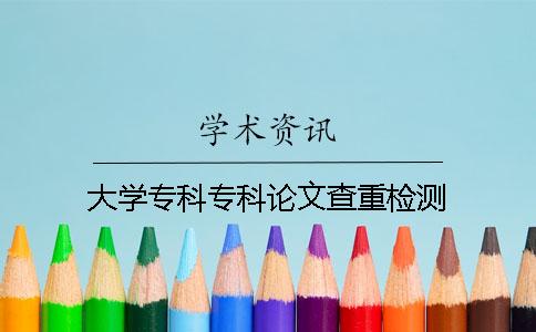 大学专科专科论文查重检测